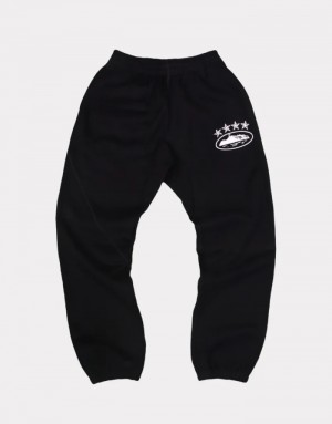 Black Corteiz 4starz Alcatraz Joggers | 1657RUZAC