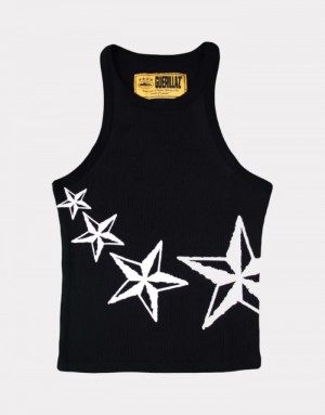 Black Corteiz 4starz Motion Tanks | 7436KYQRI