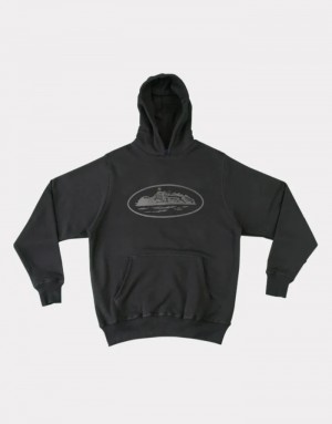 Black Corteiz Alcatraz Hoodie | 2349QURTN