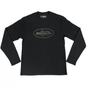 Black Corteiz Alcatraz Waffle L/S Triple Sweatshirts | 5039UDMYA