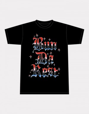 Black Corteiz Bun Da Rest Royale T-shirts | 7624OLNRM