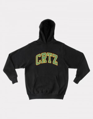 Black Corteiz Dropout Hoodie | 9253RUEPA