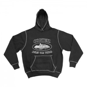 Black Corteiz Superior Hoodie | 5683GCDZE