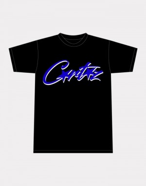 Black / Blue Corteiz Allstarz T-shirts | 4753BVTKO