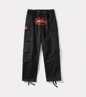 Black / Red Corteiz Purp Guerillazs Cargos | 9230FLQBV