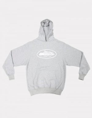 Grey Corteiz Alcatraz Hoodie | 1507MXRHI