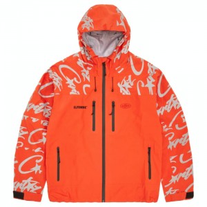 Orange Corteiz Elitework Waterproof Shell Jackets | 7168YRMNW