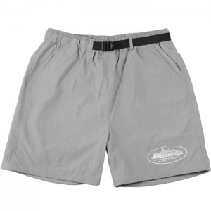 Silver Corteiz Nylon Litework Shorts | 7613UKOWB
