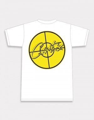 White Corteiz Crosshair T-shirts | 1407NDAKF