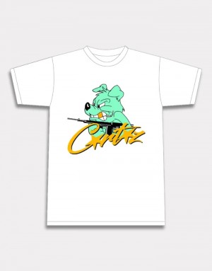 White Corteiz K9 T-shirts | 2963WKGJD