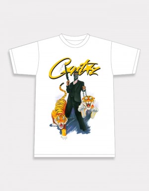 White Corteiz Scareface T-shirts | 3701VETKO