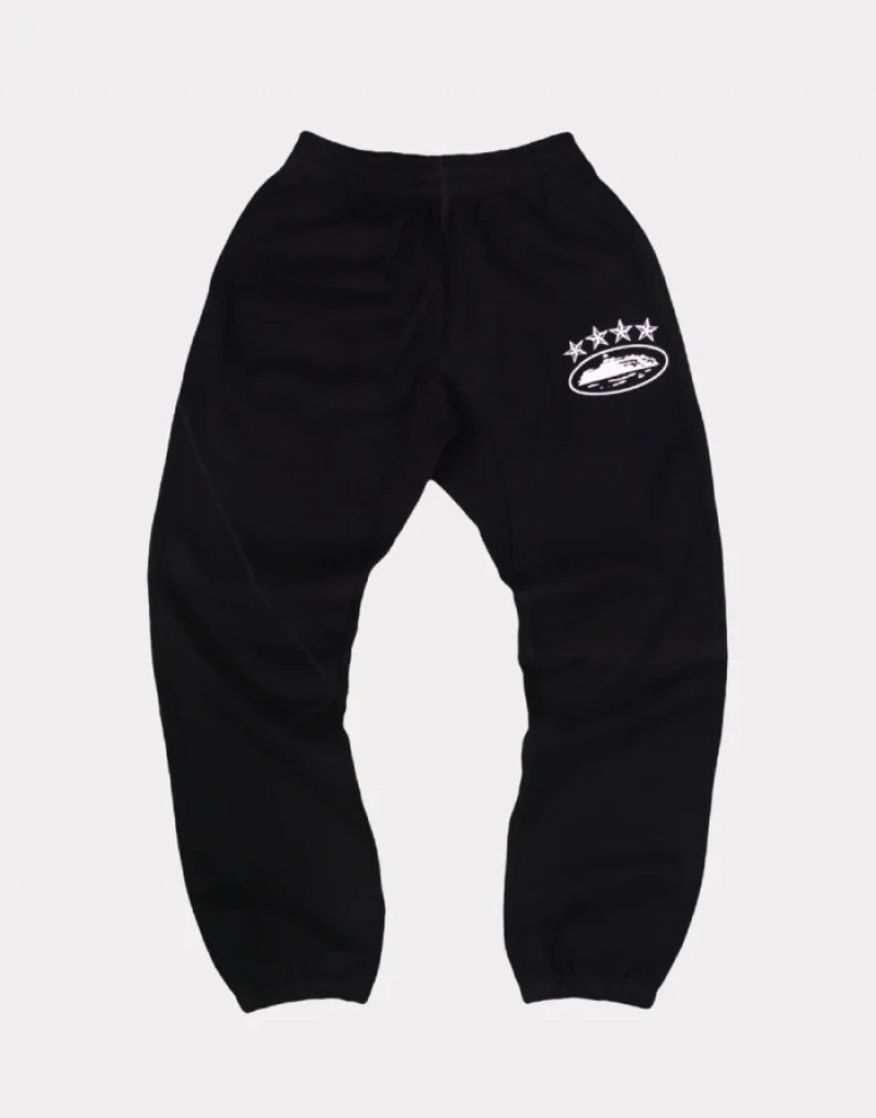 Black Corteiz 4starz Alcatraz Joggers | 1657RUZAC