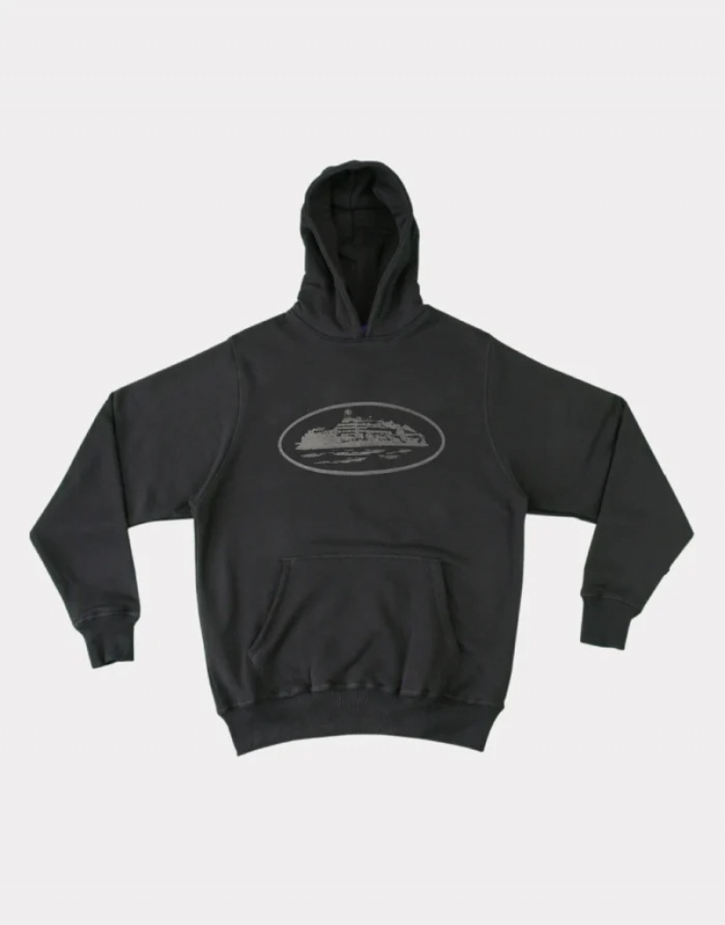 Black Corteiz Alcatraz Hoodie | 2349QURTN