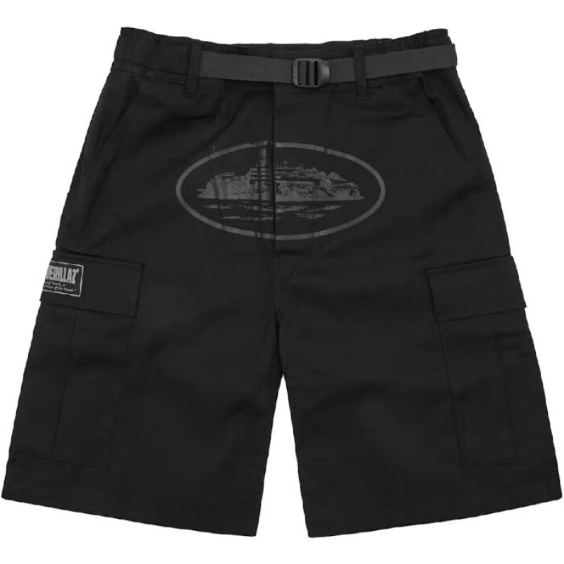 Black Corteiz Alcatraz Shorts | 1263EQMUS