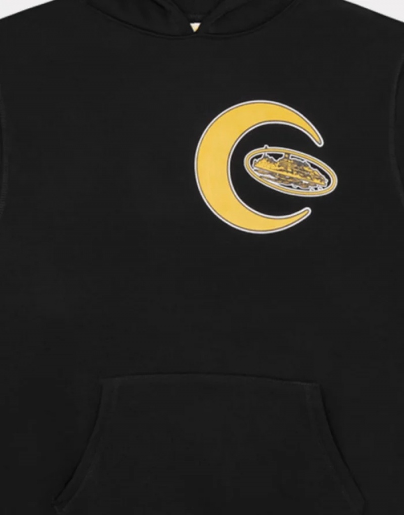 Black Corteiz Crescent Hoodie | 2697SDGHF