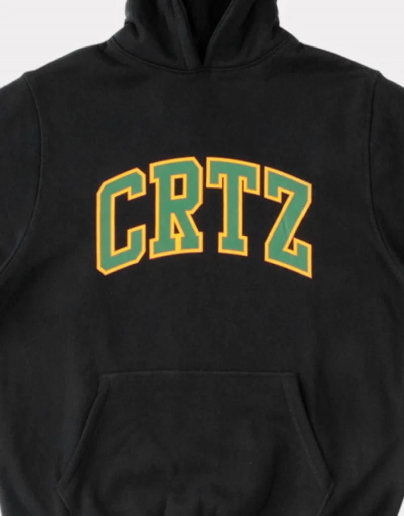 Black Corteiz Dropout Hoodie | 9253RUEPA