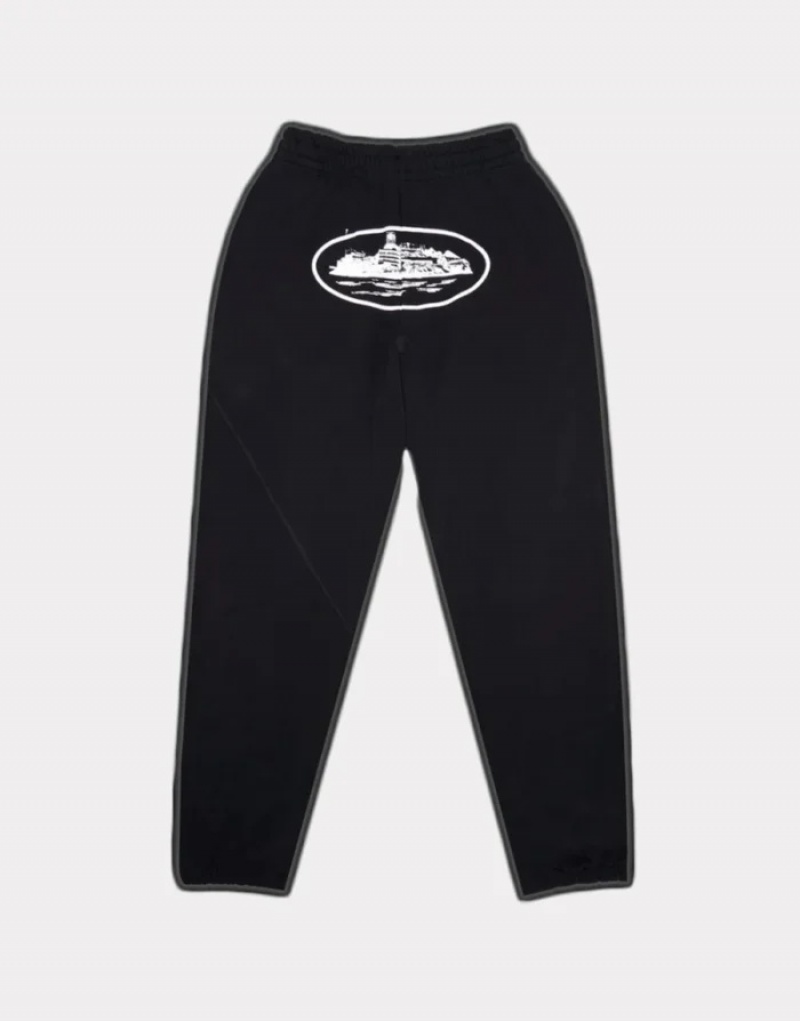 Black Corteiz Og Alcatraz Joggers | 2643CVJFL