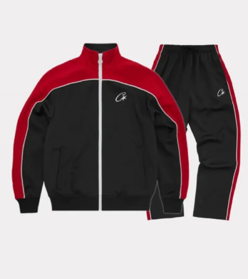 Black Corteiz Shotta Tracksuits | 1248SDGRN