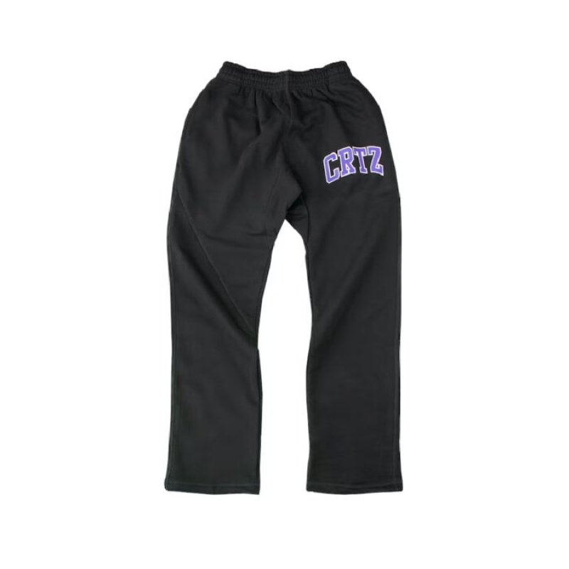 Black / Purple Corteiz Dropout Joggers | 6921PJTXR