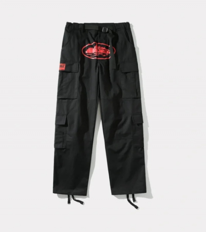 Black / Red Corteiz Purp Guerillazs Cargos | 9230FLQBV