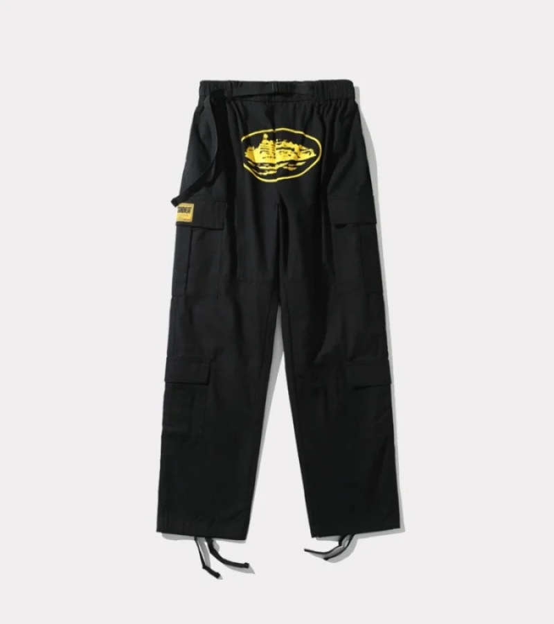 Black / Yellow Corteiz Purp Guerillazs Cargos | 1576LEXCS