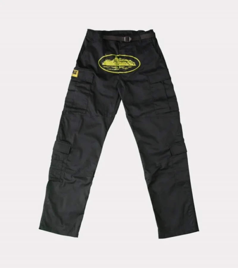 Black / Yellow Corteiz Yella Guerillazs Cargos | 1937TMGPR