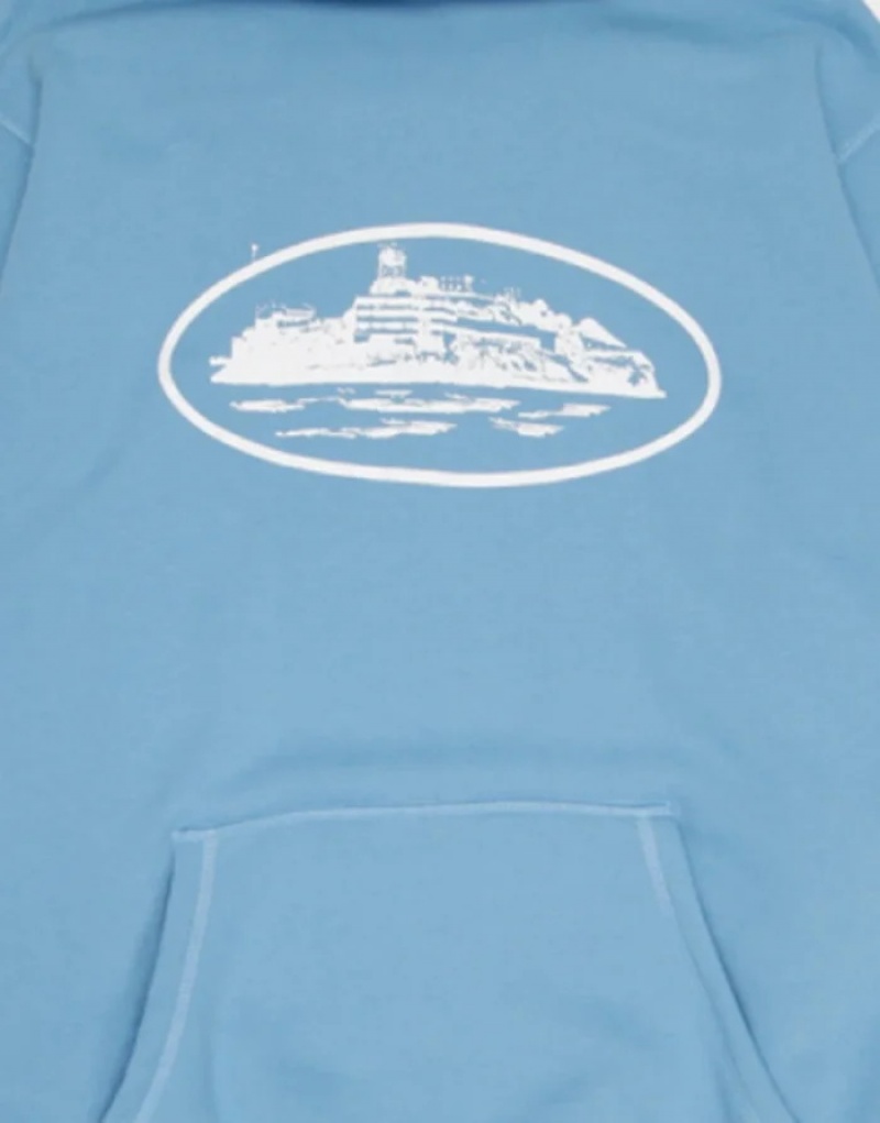 Blue Corteiz Alcatraz Hoodie | 3650OZTNG