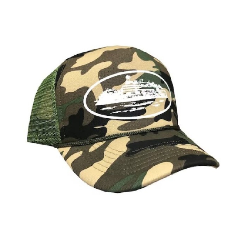 Camo Corteiz Alcatraz Trucker Camo Hats | 7829TQRNG