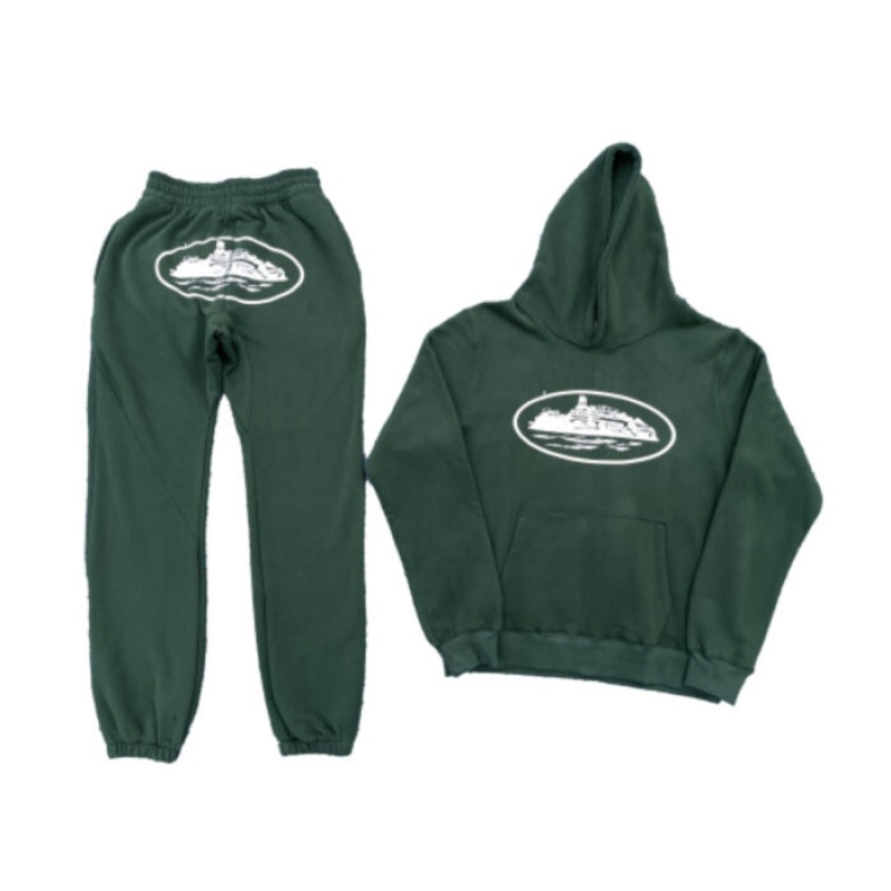 Deep Green Corteiz Pine Tracksuits | 1832OHBCF