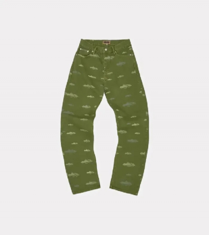 Green Corteiz Alcatraz Pattern Tracksuits | 0628IYEVR