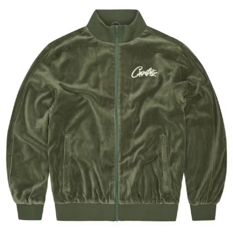 Green Corteiz Vvs Velour Jackets | 2597UJGQD