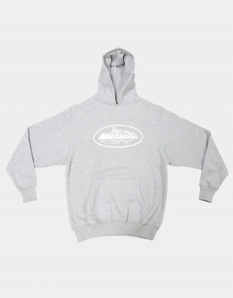 Grey Corteiz Alcatraz Hoodie | 1507MXRHI