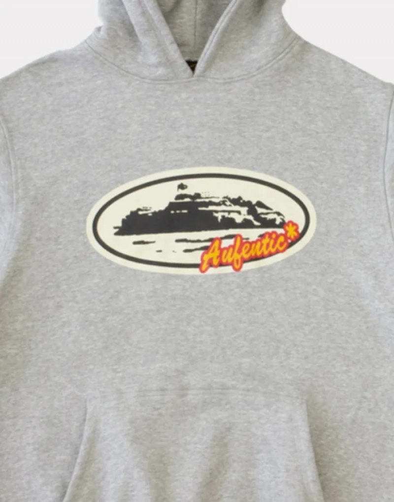 Grey Corteiz Aufentic Hoodie | 6702MCVYB