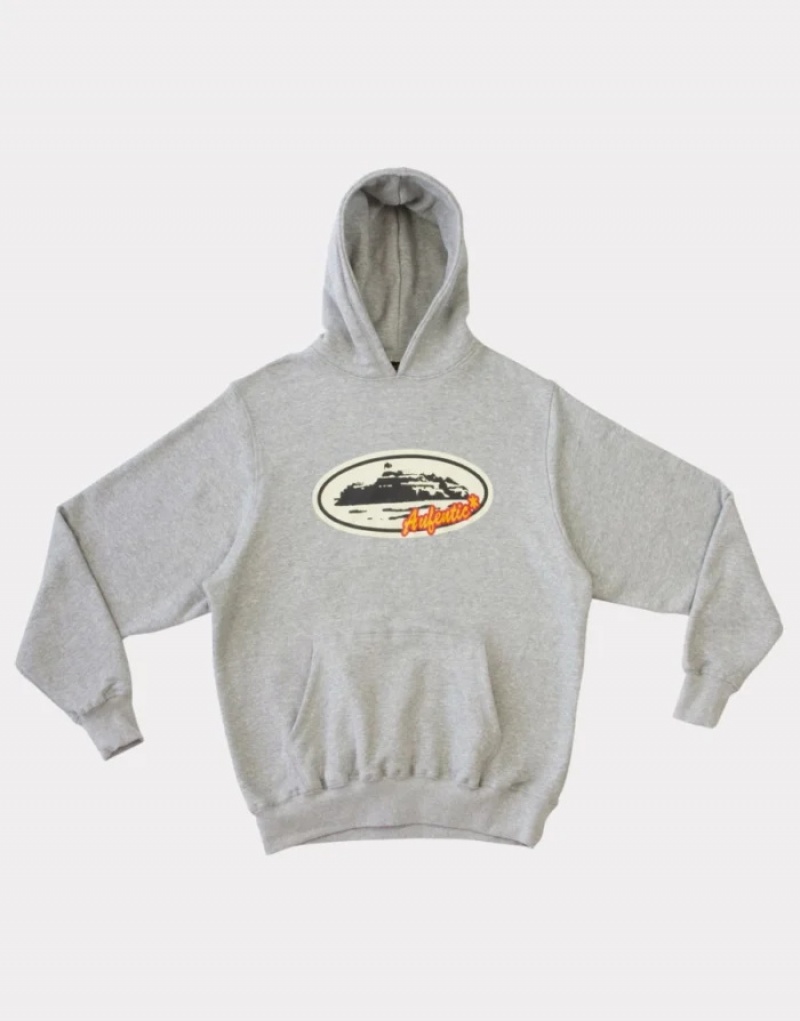 Grey Corteiz Aufentic Hoodie | 6702MCVYB