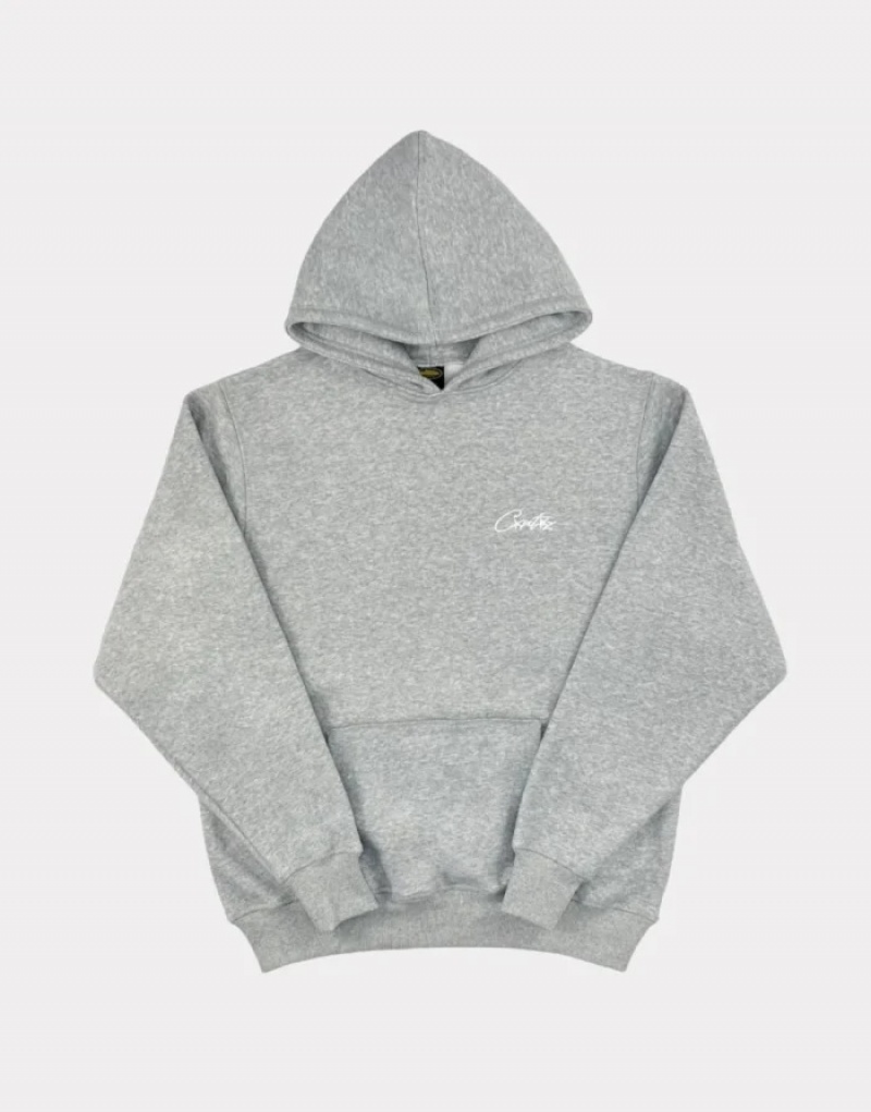 Grey Corteiz Hmp Embroidery Hoodie | 9641AXQNE